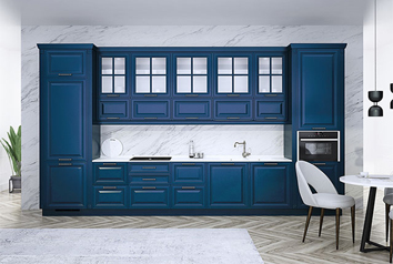 Кухня "Синяя в классическом стиле"